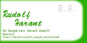 rudolf harant business card